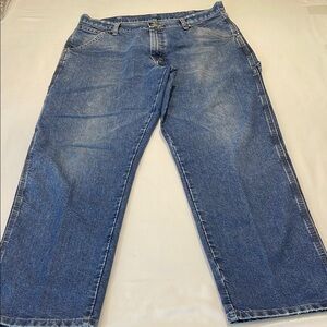 WRANGLER MENS CARPENTER SIZE 34/30 Classic Blue Jeans for Men